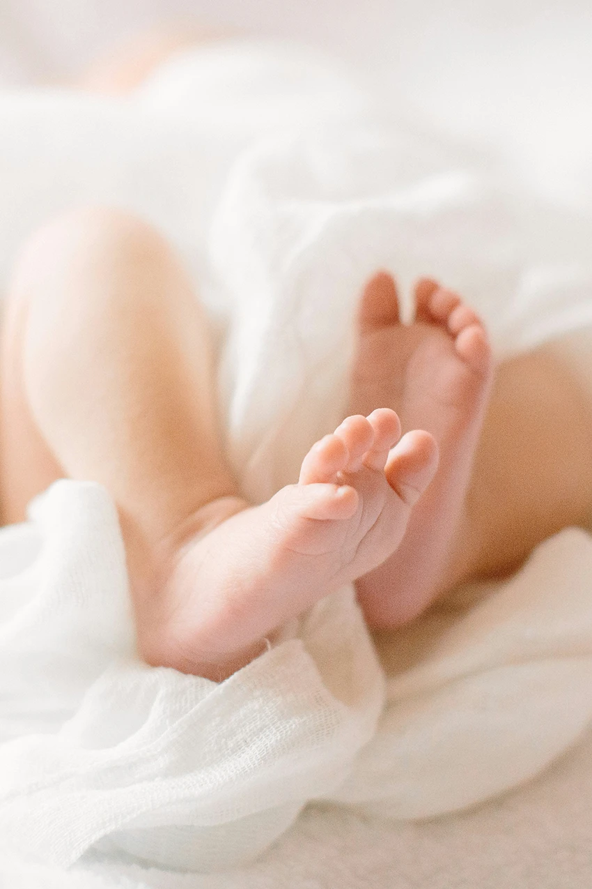 Feet of a foster care baby.
